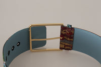 Thumbnail for Multicolor Canvas Leather Statement Belt