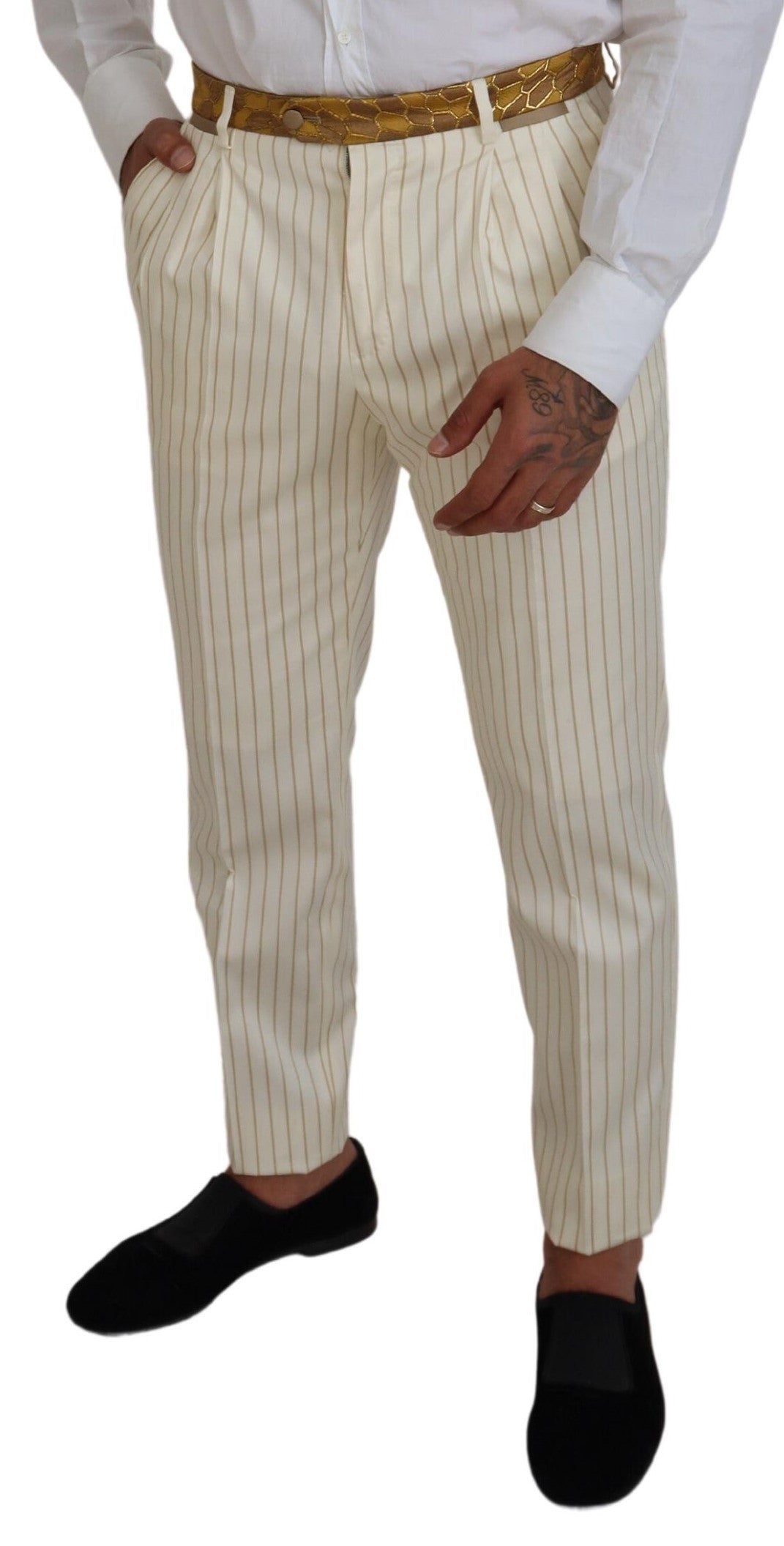 Elegant Off White Double Breasted Suit