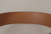 Thumbnail for Elegant Beige Leather Belt with Engraved Buckle