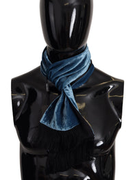 Thumbnail for Blue Velvet Solid Neck Warmer Men's Shawl Scarf