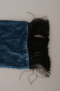 Thumbnail for Blue Velvet Solid Neck Warmer Men's Shawl Scarf