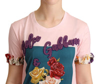 Thumbnail for Elegant Floral Rose Applique T-Shirt