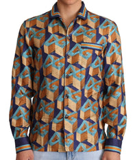 Thumbnail for Elegant Silk Casual Shirt with DG Logo