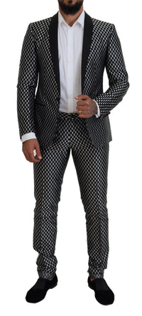 Thumbnail for Elegant Black Silk Blend Slim Fit Suit