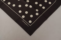 Thumbnail for Black Silk Dotted Square Bandana Handkerchief Scarf