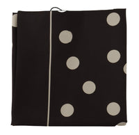 Thumbnail for Black Silk Dotted Square Bandana Handkerchief Scarf