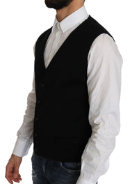 Thumbnail for Sleek Black Cotton Formal Vest