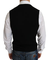Thumbnail for Sleek Black Cotton Formal Vest