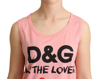 Thumbnail for Chic Pink Motive Print Crewneck Tee