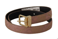 Thumbnail for Chic Rose Pink Leather Belt with Logo Buckle