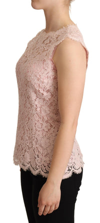 Thumbnail for Elegant Pink Lace Sleeveless Blouse