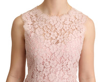 Thumbnail for Elegant Pink Lace Sleeveless Blouse