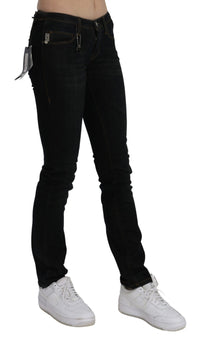 Thumbnail for Chic Black Mid Waist Slim Fit Denim Jeans