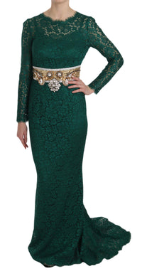 Thumbnail for Emerald Elegance Long Sleeve Floor-Length Dress