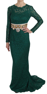 Thumbnail for Emerald Elegance Long Sleeve Floor-Length Dress