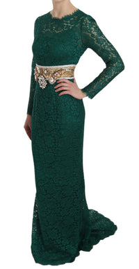 Thumbnail for Emerald Elegance Long Sleeve Floor-Length Dress