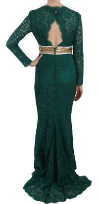 Thumbnail for Emerald Elegance Long Sleeve Floor-Length Dress