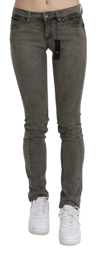 Thumbnail for Chic Gray Slim Fit Cotton Jeans