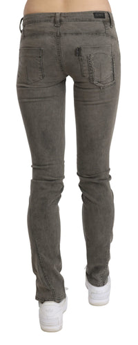 Thumbnail for Chic Gray Slim Fit Cotton Jeans