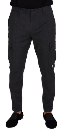 Thumbnail for Elegant Checkered Slim Fit Cargo Pants