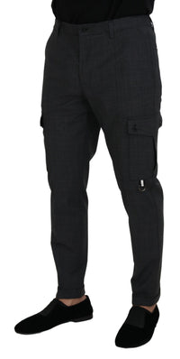 Thumbnail for Elegant Checkered Slim Fit Cargo Pants