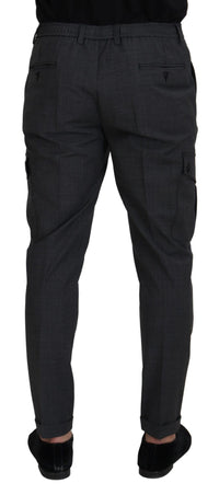 Thumbnail for Elegant Checkered Slim Fit Cargo Pants