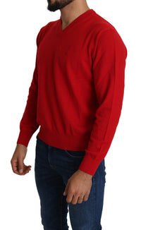 Thumbnail for Iconic Embroidered Red Wool Sweater