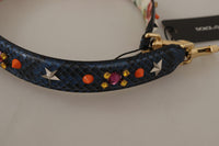 Thumbnail for Elegant Blue Python Leather Bag Strap