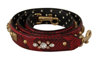 Thumbnail for Red Python Leather Shoulder Bag Strap