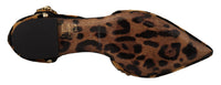 Thumbnail for Brown Ballerina Embellished Leopard Print Shoes