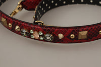 Thumbnail for Red Python Leather Shoulder Bag Strap