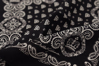 Thumbnail for Black Silk DG Logo Crown Square Handkerchief Scarf