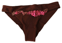 Thumbnail for Chic Pink and Brown Two-Piece Swimsuit