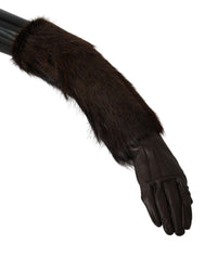 Thumbnail for Elegant Elbow Length Leather Gloves