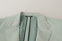 Thumbnail for Elegant Mint Green Silk-Cashmere Blazer