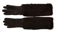 Thumbnail for Elegant Elbow Length Leather Gloves