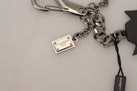 Thumbnail for Elegant Silver and Black Designer Keychain