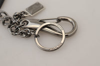 Thumbnail for Elegant Silver and Black Designer Keychain