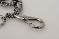 Thumbnail for Elegant Silver and Black Designer Keychain