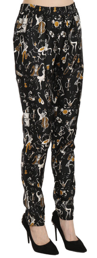 Thumbnail for Elegant High Waist Tapered Silk Pants