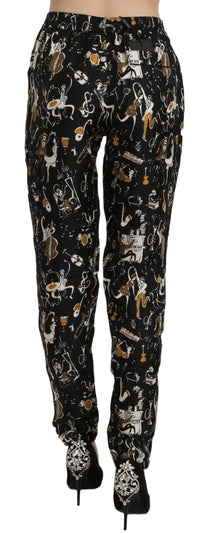 Thumbnail for Elegant High Waist Tapered Silk Pants