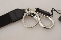 Thumbnail for Elegant Black Charm Keychain with Brass Accents