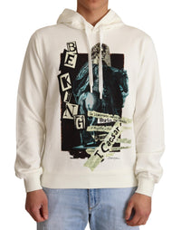 Thumbnail for Regal King Motif Hooded Pullover Sweater