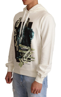 Thumbnail for Regal King Motif Hooded Pullover Sweater