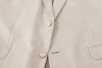 Thumbnail for Elegant Light Gray Silk Blend Suit Jacket Set