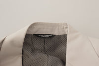 Thumbnail for Elegant Light Gray Silk Blend Suit Jacket Set