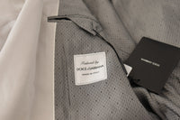 Thumbnail for Elegant Light Gray Silk Blend Suit Jacket Set