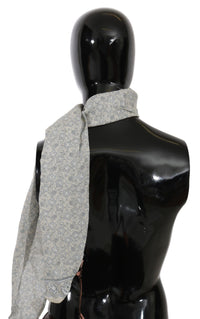 Thumbnail for Chic Cotton Scarf in Beige & Blue Fantasy Print