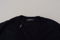 Thumbnail for Elegant Virgin Wool Cardigan Sweater in Blue