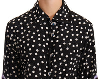 Thumbnail for Elegant Silk Polka Dot Sequin Midi Dress